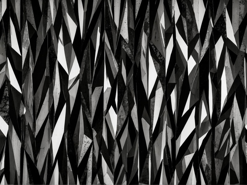 ABSTRACT PATTERNS IN BLACK AND WHITE V4 BY AI