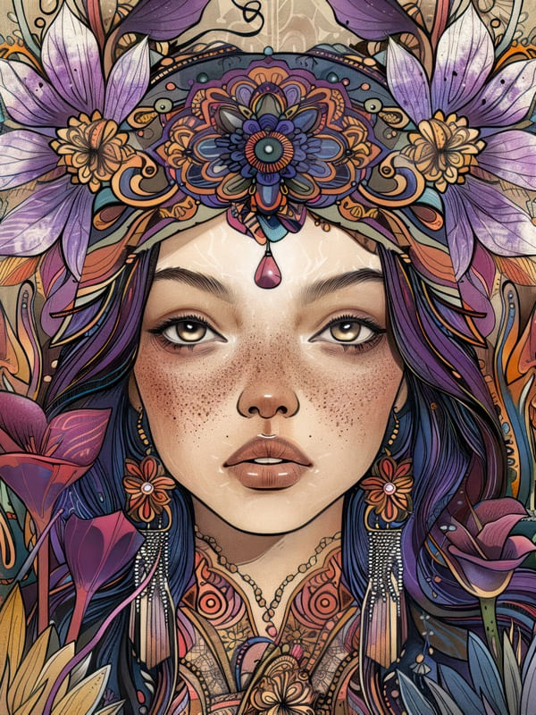 FOLK YOUNG WOMAN BY AI