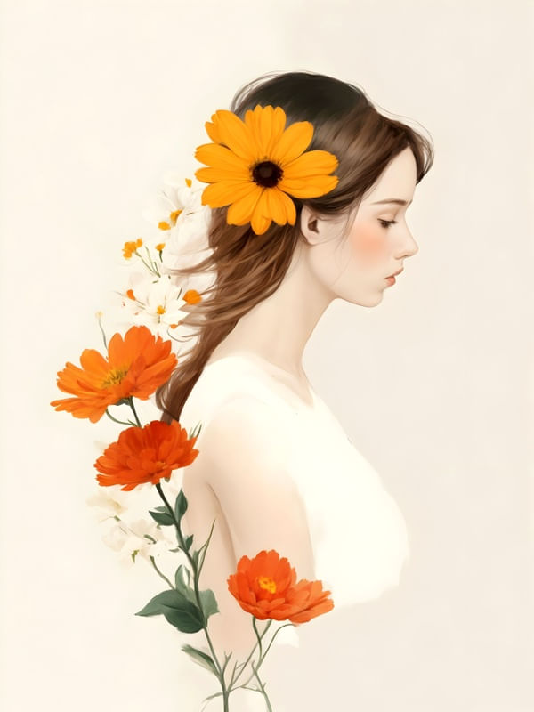 WOMEN FLOWERS VI BY AI