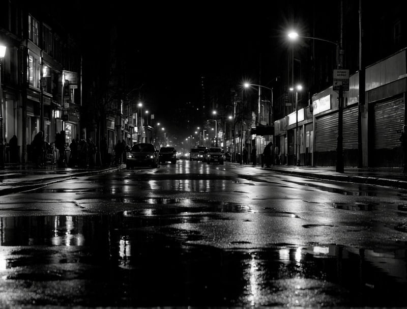 STREET AT NIGHT BY AI