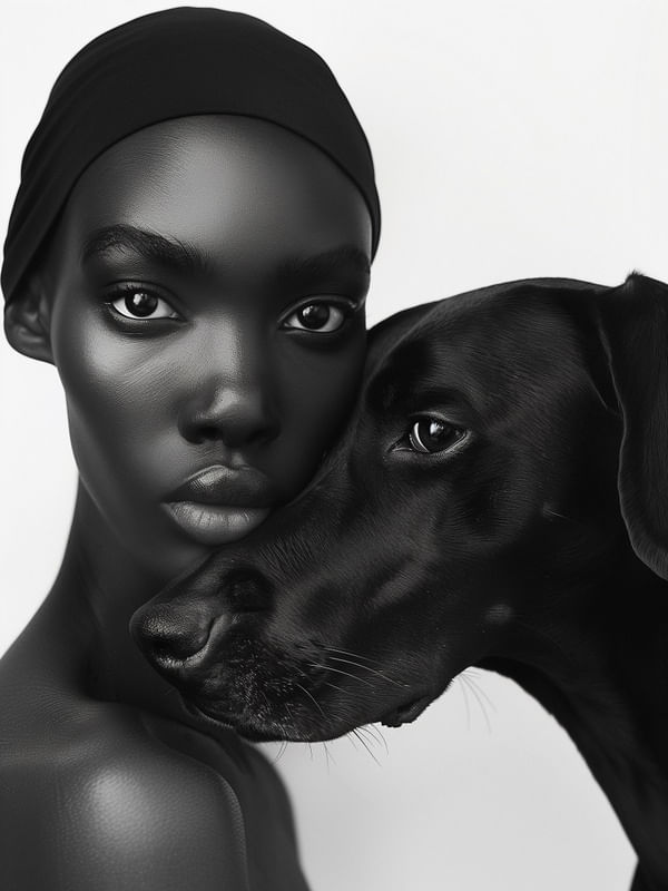 RETRATO COM MULHER E PET 03 BY AI