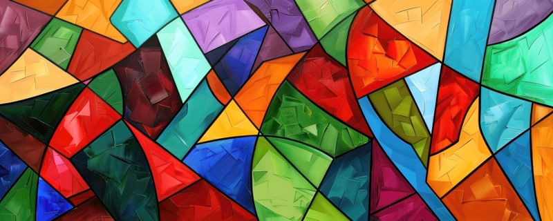 MULTICOLORED STAINED GLASS BY AI