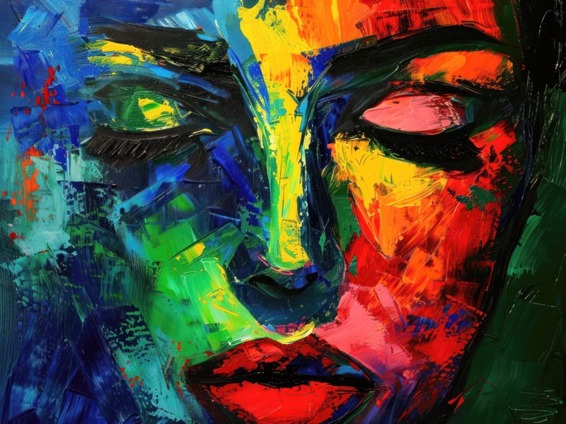 WOMAN OF COLORS BY AI