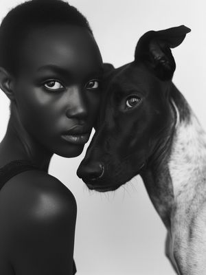 RETRATO COM MULHER E PET 01 BY AI