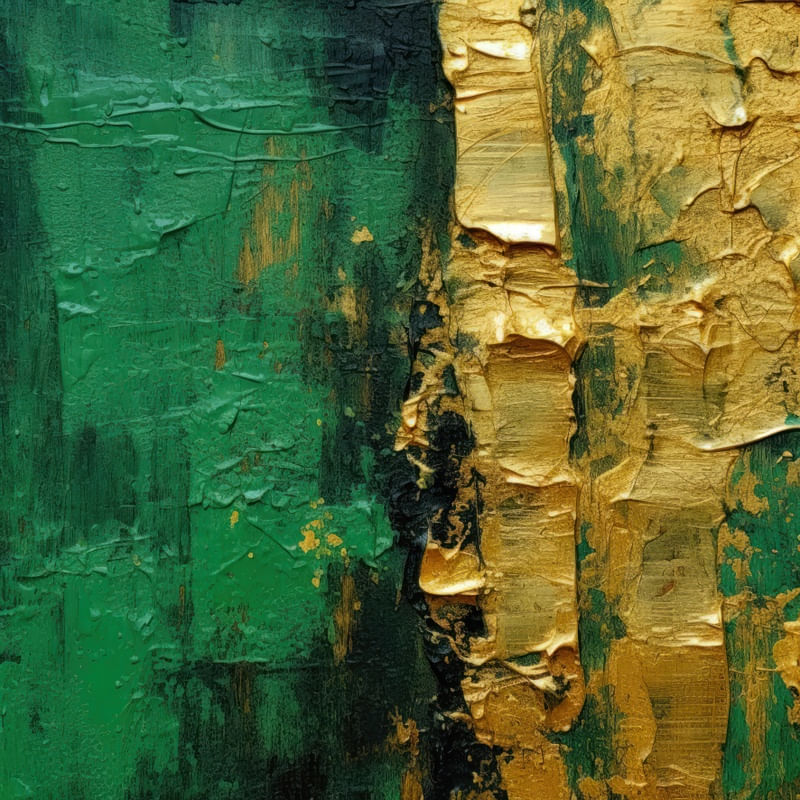 THE GOLDEN LIFE OF A GREEN MOSS BY AI