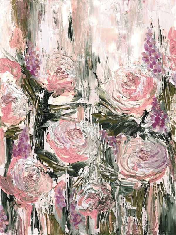 IN FULL BLOOM 2 NEUTRO FLORES ABSTRATO FLORAIS PINTURA