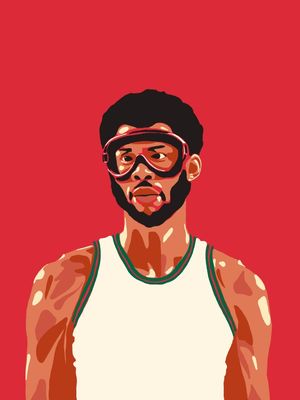 A BASKETBALL PLAYER