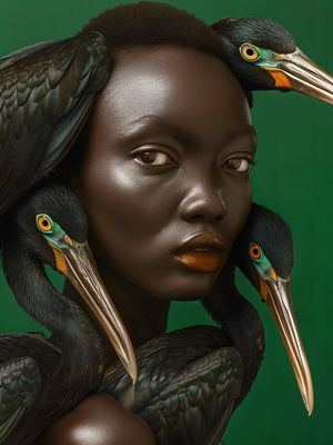 MULHER COM PÁSSAROS 01 BY AI