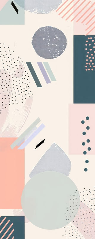 SOBREPOSIÇÃO DE FORMAS EM CORES PASTEL BY AI
