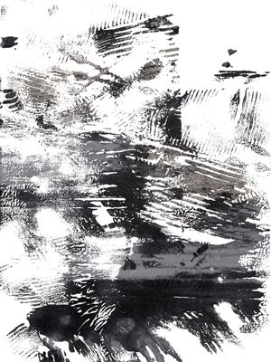 IMPRESSIONS 1 PRETO E BRANCO NEUTRO ABSTRATO ORGANICO PINTURA