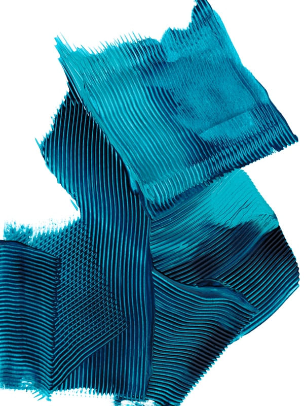 SWATHES OF SOLITUDE 3 TURQUESA AZUL ABSTRATO MINIMALISTA PINTURA