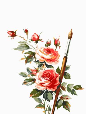 ROSA E PINCEL BY IA