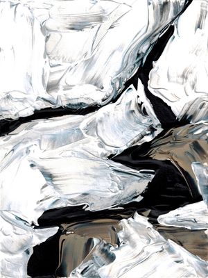 UNBOUND 3 PRETO E BRANCO SEPIA ABSTRATO ORGANICO PINTURA