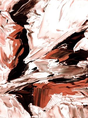 UNBOUND 2 PRETO E BRANCO LARANJA ABSTRATO ORGANICO PINTURA