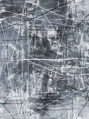TECHNICAL JARGON CINZA NEUTRO GEOMETRICO ABSTRATO PINTURA