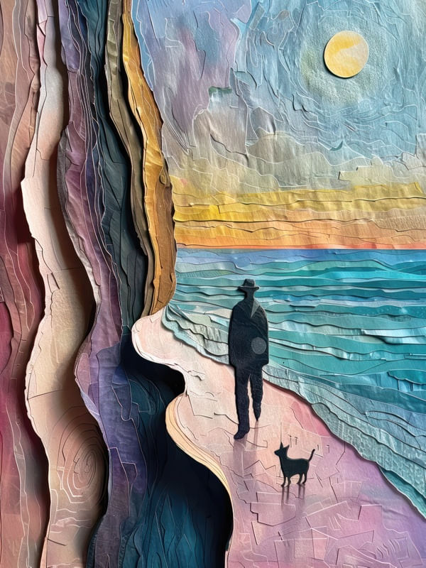 PASSEANDO NA PRAIA COM O PET BY AI