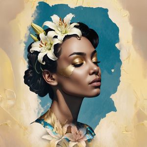 MULHER FLOR LÍRIO 4 QUADRADA - BY AI