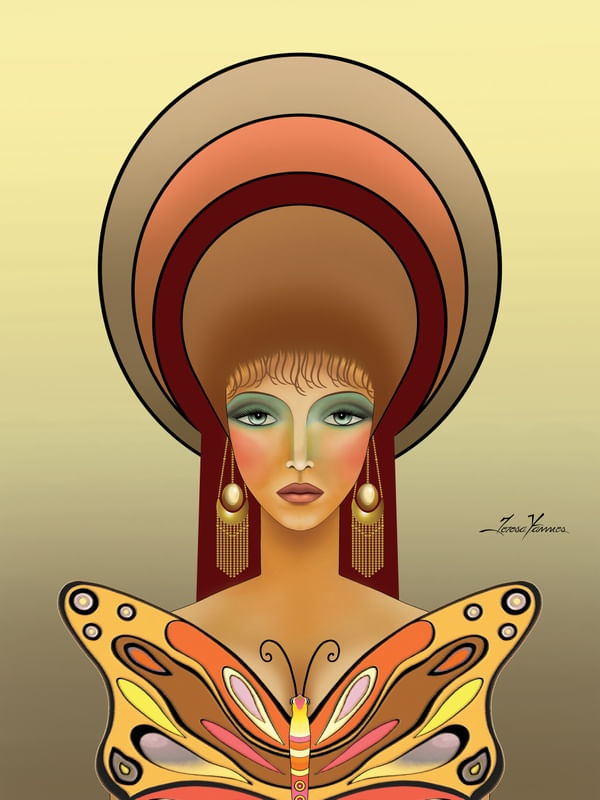 MULHER COM BORBOLETA 1