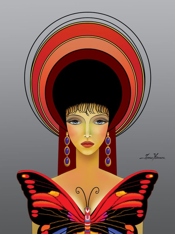 MULHER COM BORBOLETA 3