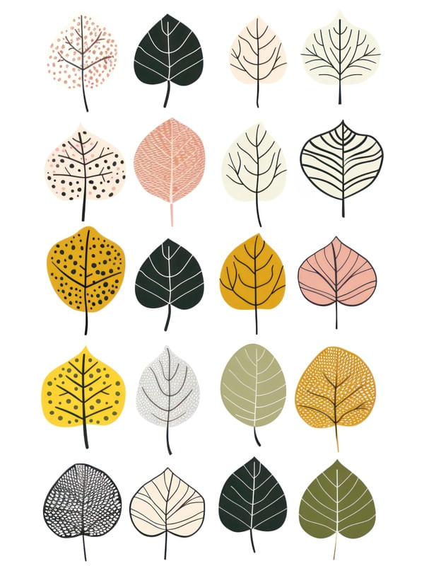 MOSAICO DE FOLHAS BY AI