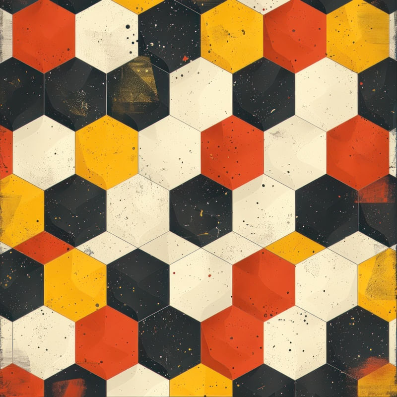 MOSAICO HEXAGONAL TEXTURIZADO BY AI