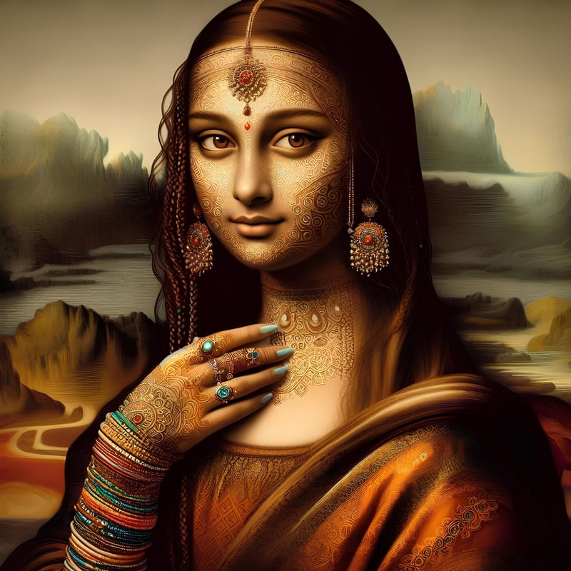 MONA LISA INDIANA BY AI