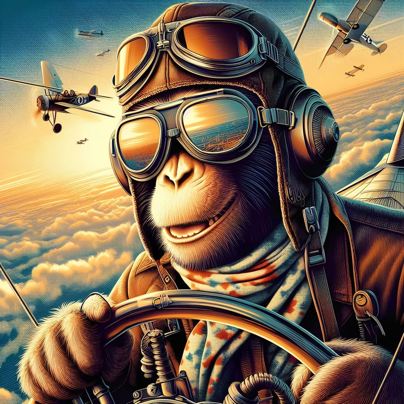 MACACO AVIADOR BY AI