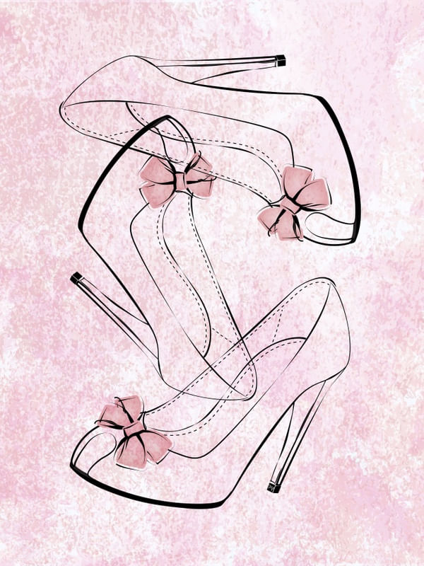 SAPATOS ROSA DE SALTO ALTO