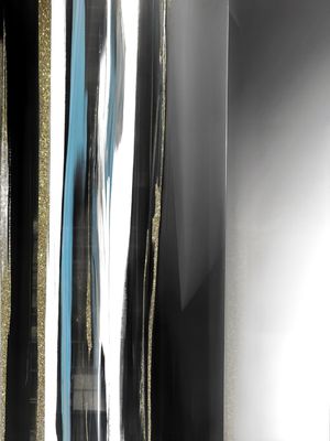 ABSTRATO DE FOTO 2 DIPTICO DIR PRETO E BRANCO AZUL - BY AI