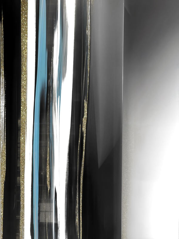 ABSTRATO DE FOTO 2 DIPTICO DIR PRETO E BRANCO AZUL - BY AI