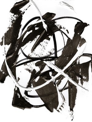 HARMONY IN MOTION 2 PRETO E BRANCO NEUTRO - ABSTRATO ORGANICO PINTURA