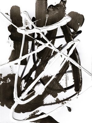 HARMONY IN MOTION 3 PRETO E BRANCO NEUTRO - ABSTRATO ORGANICO PINTURA