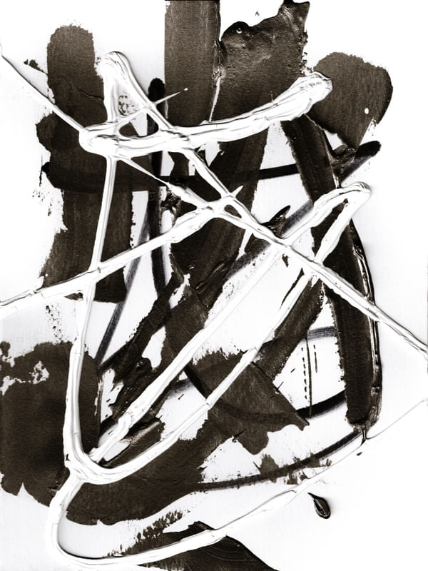 HARMONY IN MOTION 3 PRETO E BRANCO NEUTRO - ABSTRATO ORGANICO PINTURA