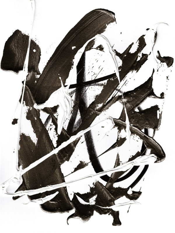 HARMONY IN MOTION 5 PRETO E BRANCO NEUTRO - ABSTRATO ORGANICO PINTURA