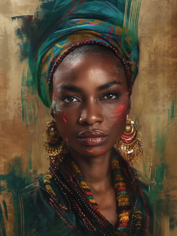 AFRICANA BRUSHSTROKES XII BY AI