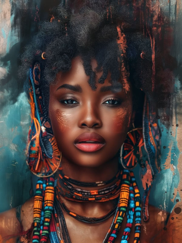 AFRICANA BRUSHSTROKES XIII BY AI