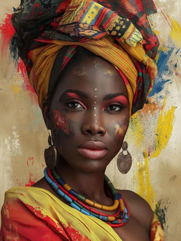 AFRICANA BRUSHSTROKES XV BY AI