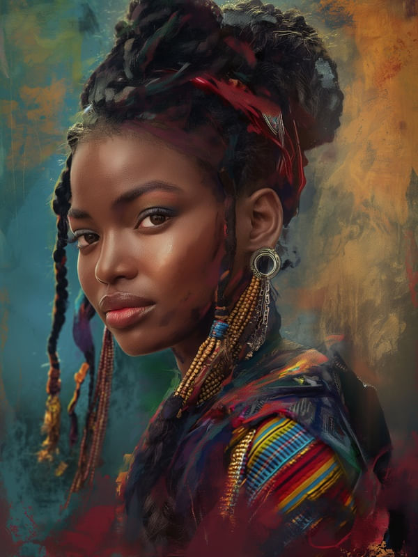 AFRICANA BRUSHSTROKES XIV BY AI