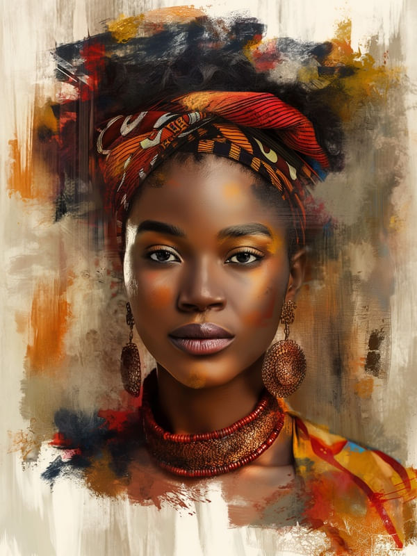 AFRICANA BRUSHSTROKES XVI BY AI