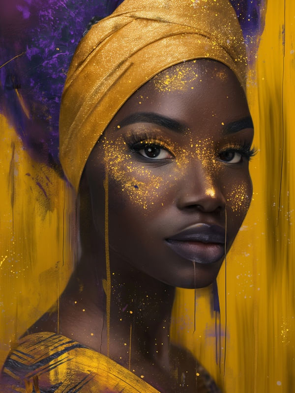 AFRICANA BRUSHSTROKES XVII BY AI