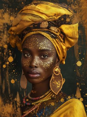 AFRICANA BRUSHSTROKES XVIII BY AI