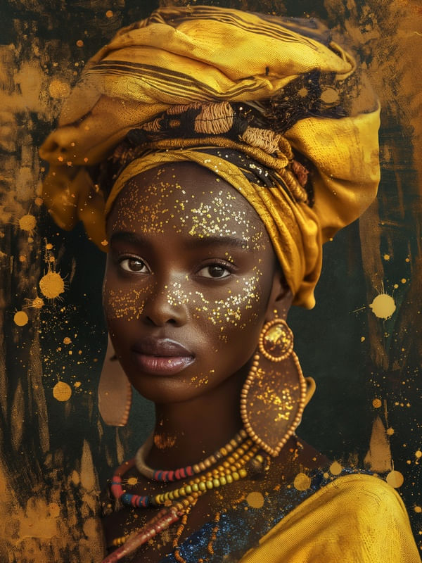 AFRICANA BRUSHSTROKES XVIII BY AI