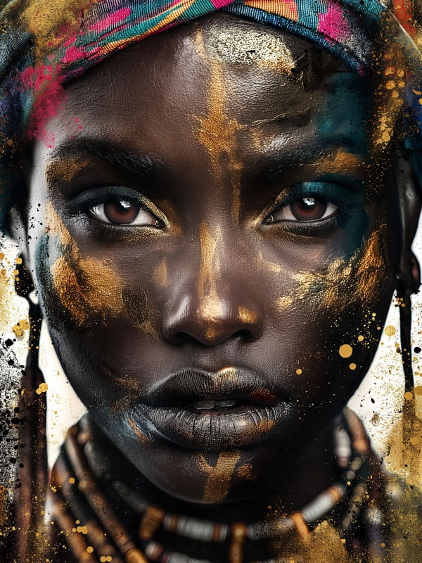 AFRICANA BRUSHSTROKES XIX BY AI