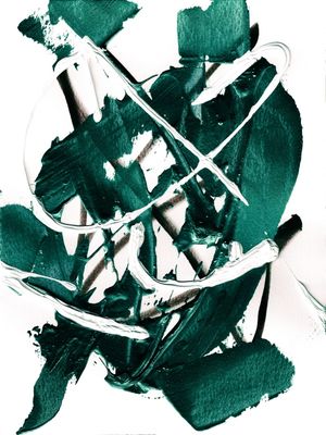 HARMONY IN MOTION 1 ESMERALDA VERDE - ABSTRATO ORGANICO PINTURA