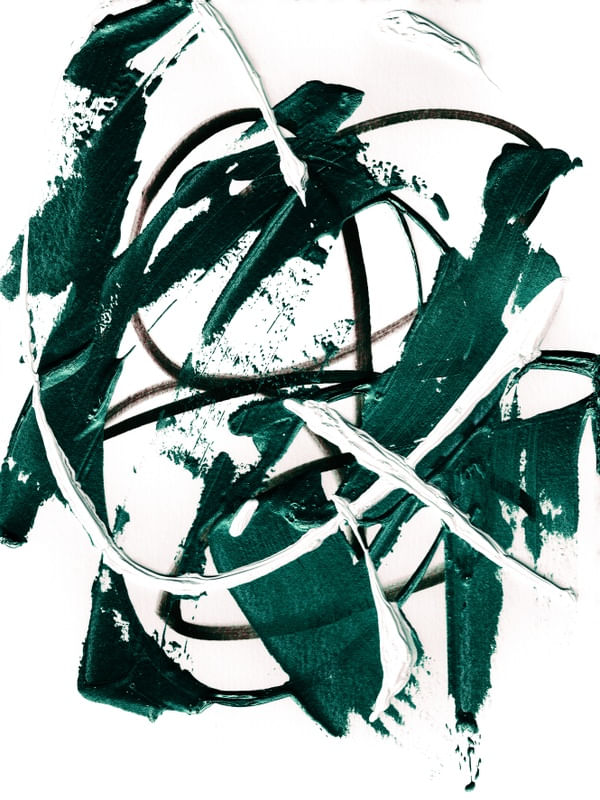 HARMONY IN MOTION 2 ESMERALDA VERDE - ABSTRATO ORGANICO PINTURA