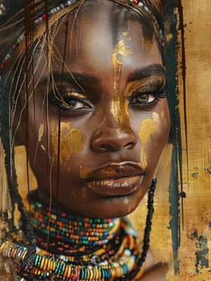 AFRICANA BRUSHSTROKESI XX BY AI