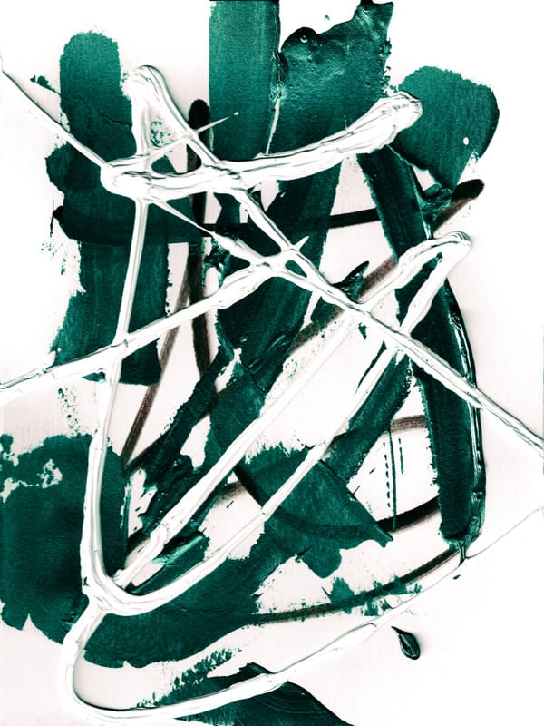 HARMONY IN MOTION 3 ESMERALDA VERDE - ABSTRATO ORGANICO PINTURA