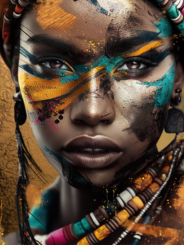 AFRICANA BRUSHSTROKES XXI BY AI