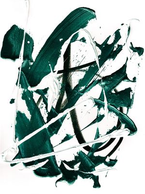 HARMONY IN MOTION 5 ESMERALDA VERDE - ABSTRATO ORGANICO PINTURA