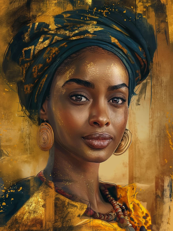 AFRICANA BRUSHSTROKES III BY AI